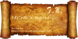 Török Matild névjegykártya